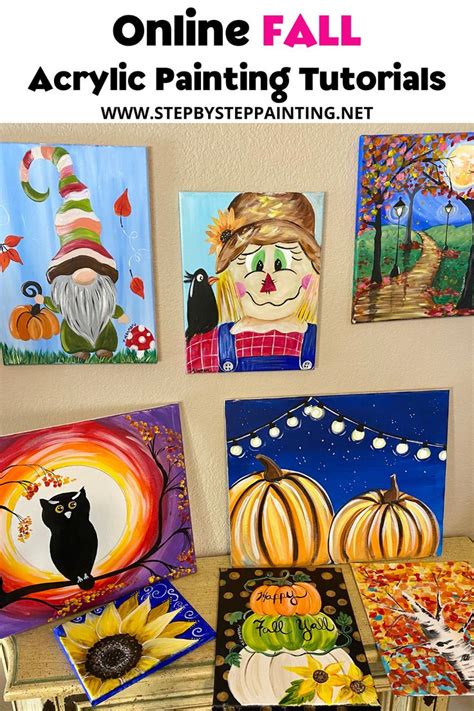 easy fall paintings step by step|cute easy fall paintings.